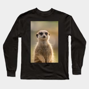 Meerkat Standing Guard, African Wildlife Long Sleeve T-Shirt